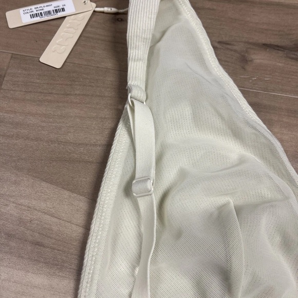 Skims By Kim K Cotton Plunge Bralette BR-PLG-0037 Bone Size 2X NWT Women’s Bra - Picture 11 of 16